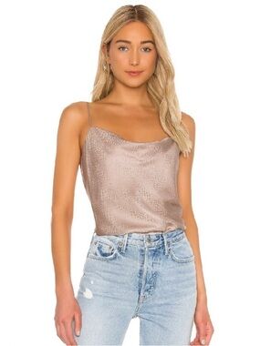 NEW ATM ANTHONY THOMAS MELILLO REVOLVE REPTILE SILK CAMISOLE